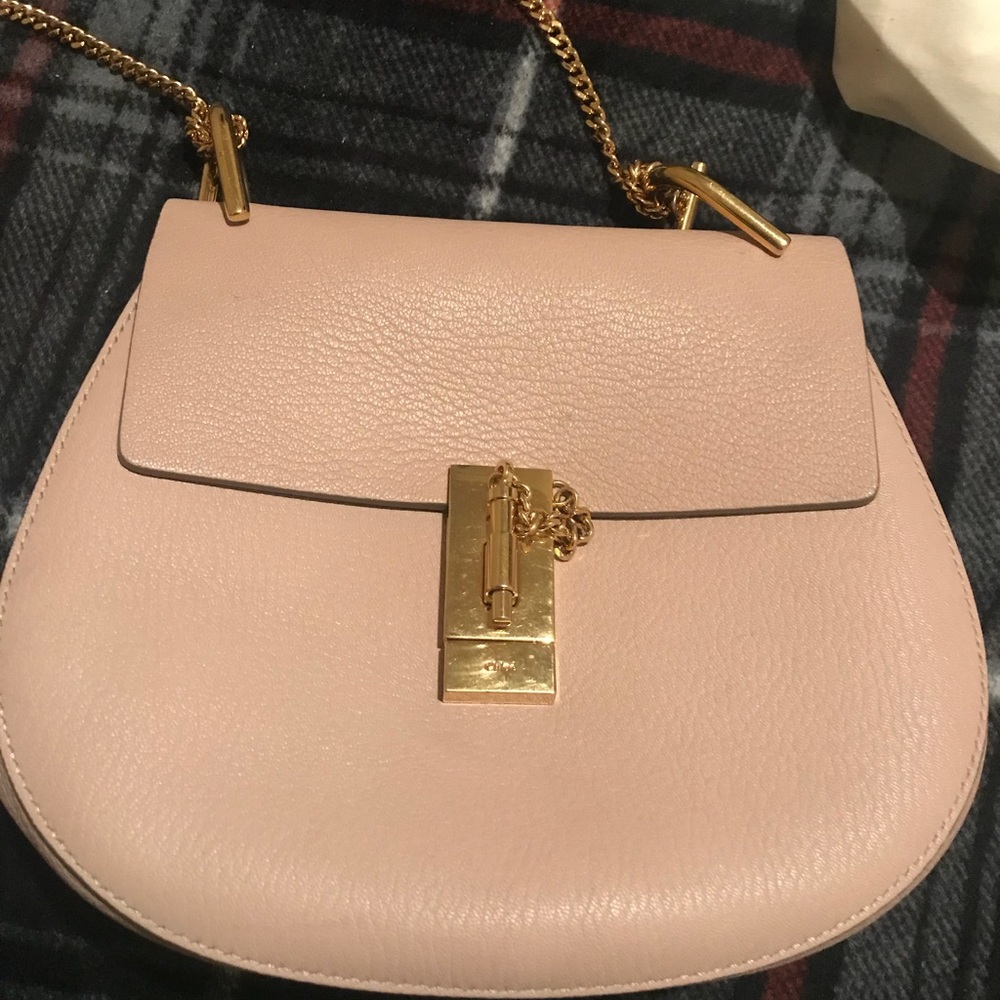 Authentic Chloe small drew bag cement pink